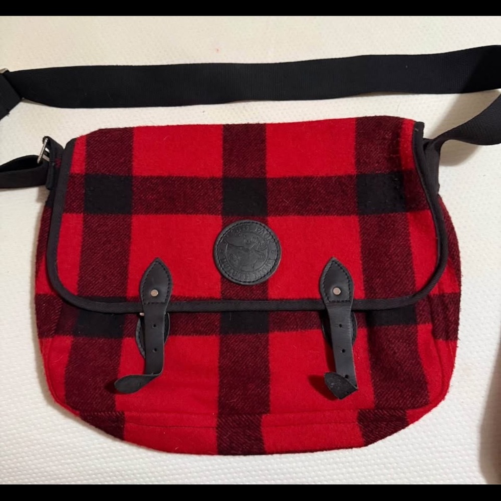 Duluth Pack Red and Black Plaid bag